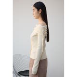 ギャザーオフショルダーニットトップス | AZUL BY MOUSSY | 詳細画像5