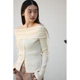 ギャザーオフショルダーニットトップス | AZUL BY MOUSSY | 詳細画像1