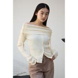 ギャザーオフショルダーニットトップス | AZUL BY MOUSSY | 詳細画像2