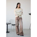 ギャザーオフショルダーニットトップス | AZUL BY MOUSSY | 詳細画像3