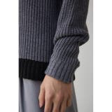 スウィッチングブランケットステッチニット | AZUL BY MOUSSY | 詳細画像22 