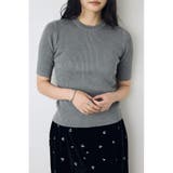 ハーフスリーブクルーネックニットトップス | AZUL BY MOUSSY | 詳細画像18