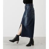 HIGH WAIST SLIT DENIM SK ２ | AZUL BY MOUSSY | 詳細画像42 