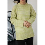 LIME | ミックスヤーンニットトップス | AZUL BY MOUSSY