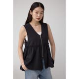 ジップペプラムサイドドロストベスト | AZUL BY MOUSSY | 詳細画像3 