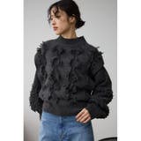 C.GRY | フリンジジャガードニット | AZUL BY MOUSSY