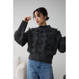フリンジジャガードニット | AZUL BY MOUSSY | 詳細画像24