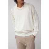 編地変化長袖ニットポロ | AZUL BY MOUSSY | 詳細画像1