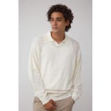 編地変化長袖ニットポロ | AZUL BY MOUSSY | 詳細画像3