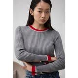 シアーコンビバイカラーニットトップス | AZUL BY MOUSSY | 詳細画像34 