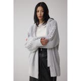 L/GRY1 | マットモールフードトッパーカーデ | AZUL BY MOUSSY