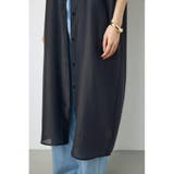フレンチスリーブロングシャツワンピース | AZUL BY MOUSSY | 詳細画像9