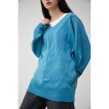 L/BLU1 | BIAS RIB LOOSE KNIT TOPS | AZUL BY MOUSSY