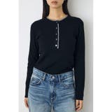 格上げ ヘンリーネックデザインニットトップス | AZUL BY MOUSSY | 詳細画像9