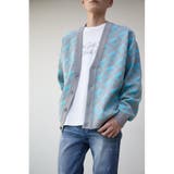 柄GRY5 | RETRO GEOMETRIC CARDIGAN | AZUL BY MOUSSY