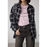 柄BLK5 | 切替デザインチェックシャツ | AZUL BY MOUSSY