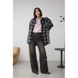 切替デザインチェックシャツ | AZUL BY MOUSSY | 詳細画像3 