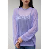 L/PUR1 | メッシュロゴニット | AZUL BY MOUSSY