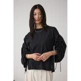 BLK | ギャザースリーブカットトップス | AZUL BY MOUSSY