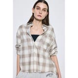 柄BEG5 | アーバンチェックフリンジショートシャツ | AZUL BY MOUSSY