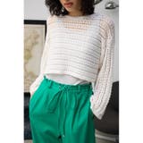O/WHT1 | クロップドクロシェニットトップス | AZUL BY MOUSSY