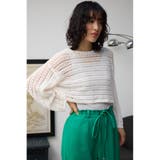 クロップドクロシェニットトップス | AZUL BY MOUSSY | 詳細画像2