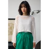 クロップドクロシェニットトップス | AZUL BY MOUSSY | 詳細画像4