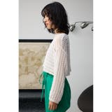 クロップドクロシェニットトップス | AZUL BY MOUSSY | 詳細画像5