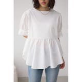WHT | 袖カフスペプラムトップス | AZUL BY MOUSSY