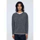 T.GRY | フェイクレイヤードヘンリーネックトップス | AZUL BY MOUSSY