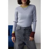 グリッターリブ長袖ニットトップス | AZUL BY MOUSSY | 詳細画像15
