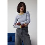 グリッターリブ長袖ニットトップス | AZUL BY MOUSSY | 詳細画像16