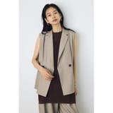 柄BEG5 | ストライプテーラードジレ | AZUL BY MOUSSY