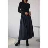 布帛ドッキングドレープニットワンピース | AZUL BY MOUSSY | 詳細画像1