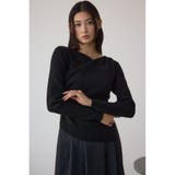 布帛ドッキングドレープニットワンピース | AZUL BY MOUSSY | 詳細画像2