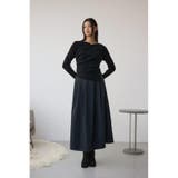 布帛ドッキングドレープニットワンピース | AZUL BY MOUSSY | 詳細画像3