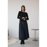 布帛ドッキングドレープニットワンピース | AZUL BY MOUSSY | 詳細画像4