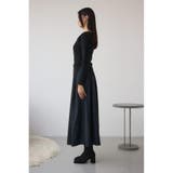 布帛ドッキングドレープニットワンピース | AZUL BY MOUSSY | 詳細画像6