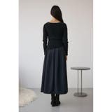 布帛ドッキングドレープニットワンピース | AZUL BY MOUSSY | 詳細画像7