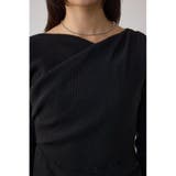 布帛ドッキングドレープニットワンピース | AZUL BY MOUSSY | 詳細画像8