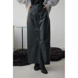 BLK | フェイクレザー/スエードジップタイトスカート | AZUL BY MOUSSY