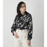 MARBLE PATTERN BLOUSE | AZUL BY MOUSSY | 詳細画像1 