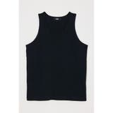 BLK | 引き揃え天竺タンクトップ | AZUL BY MOUSSY