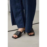 スクエアトゥローヒールサンダル | AZUL BY MOUSSY | 詳細画像2