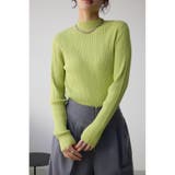 LIME | ランダムリブハイネックニットトップス | AZUL BY MOUSSY