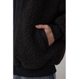 シープボア×スウェット切替防風ブルゾン | AZUL BY MOUSSY | 詳細画像12 