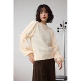 袖リボンデザインニット | AZUL BY MOUSSY | 詳細画像1