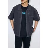 GRY | 編地切替ニットシャツ | AZUL BY MOUSSY