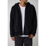 BLK | ガーターボアジップフーディーニット | AZUL BY MOUSSY