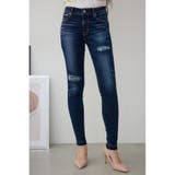 D/BLU3 | AZUL DENIM リペアスキニーデニム | AZUL BY MOUSSY